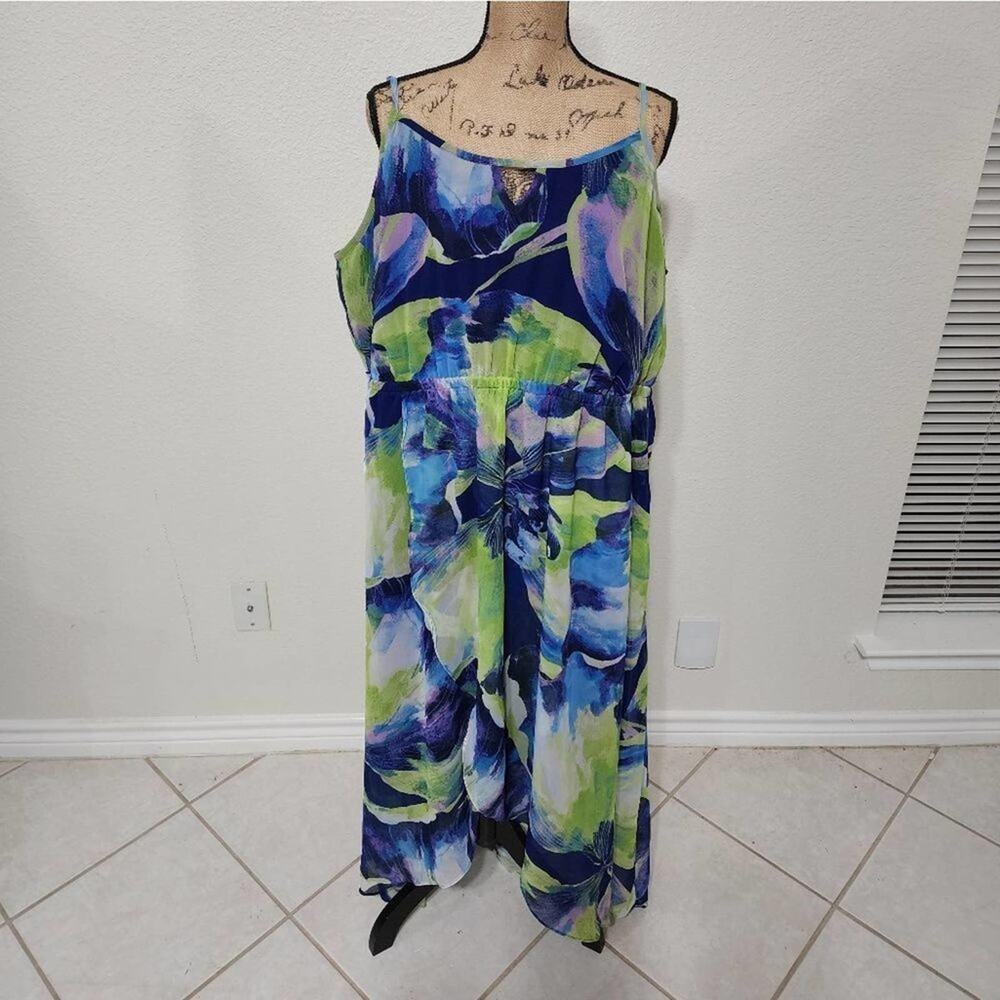 LANE Bryant tropical floral maxi dress plus size 22/24